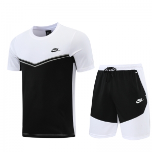 22/23 Nike White/Black T-Shirts+Shorts