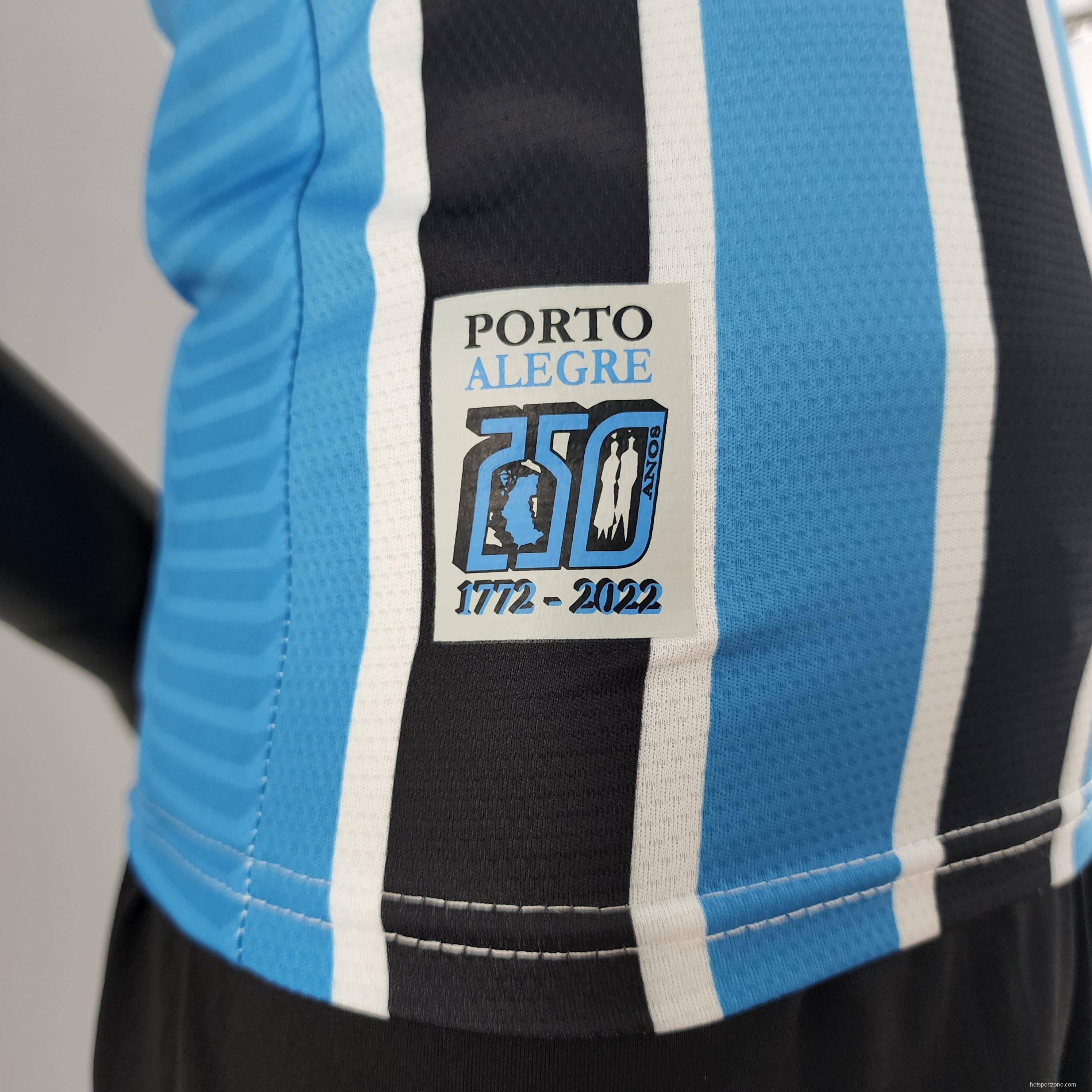 22/23 Kids Kit Gremio Home Size：16-28 Soccer Jersey