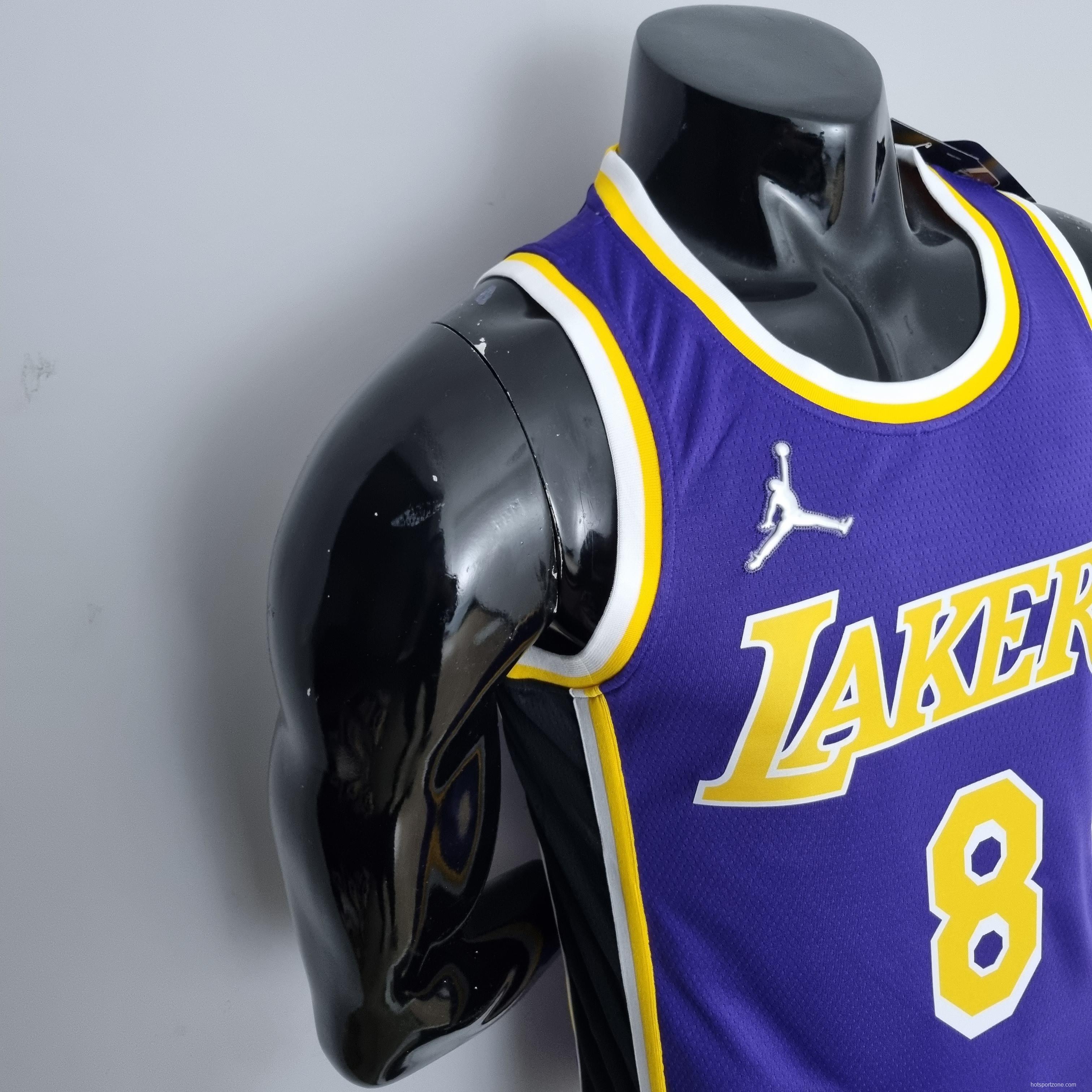 75th Anniversary BRYANT#8 Los Angeles Lakers Jordan Purple NBA Jersey