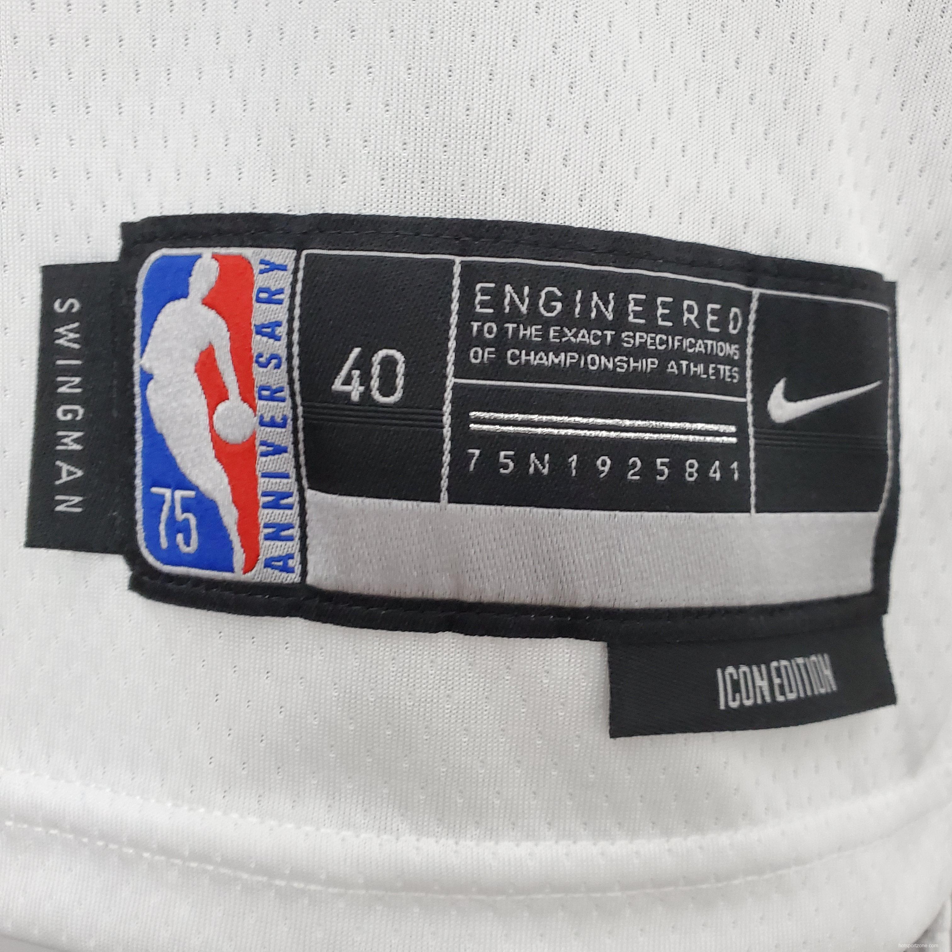 NBA 75th Anniversary Simmons #10 Nets White Jersey