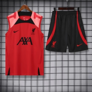 22/23 Liverpool Red Pre-match Training Jersey Vest+Shorts