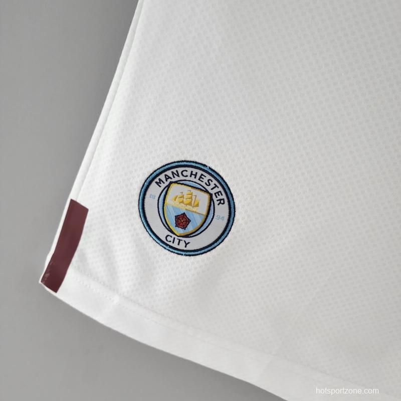 22/23 Manchester City Shorts White