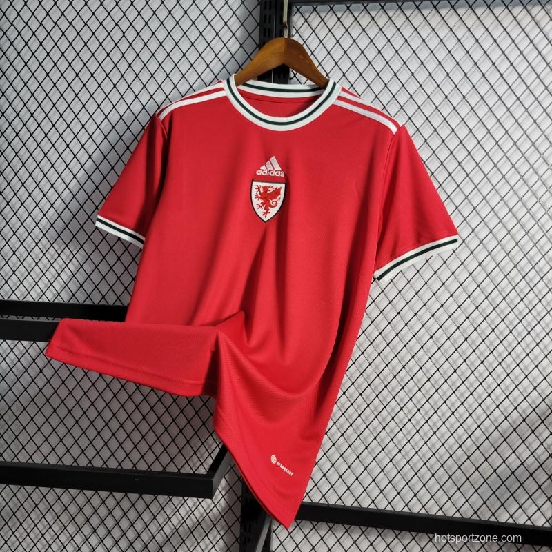 2022 Wales Home Soccer Jersey