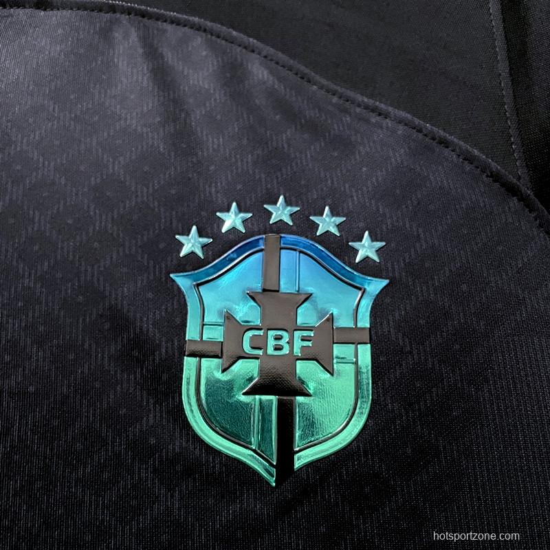 2022 Brazil Black Concept Black Jersey