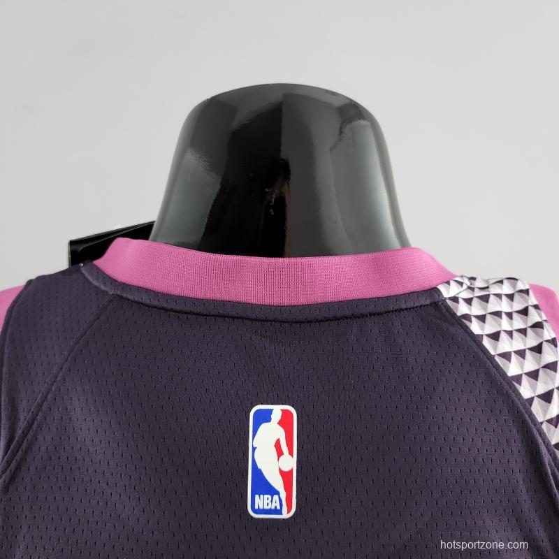 Minnesota Timberwolves RUSSELL#0 Black And Purple NBA Jersey