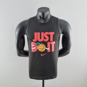 2022 Nike Black Vest Shirts "Red Nike Just Do It LOGO "#K000203