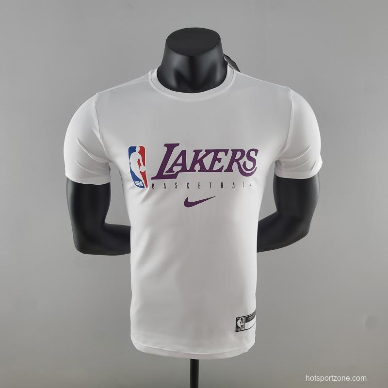 2022 NBA Lakers White T-Shirts#K000221