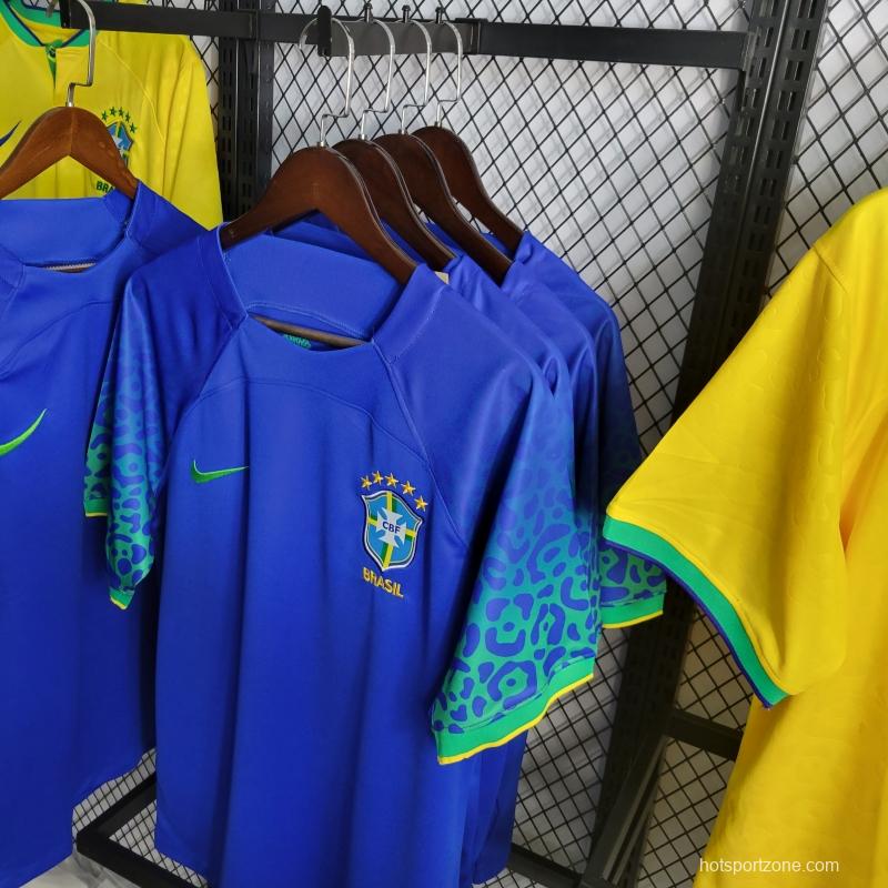 2022 Brazil Away Soccer Jersey
