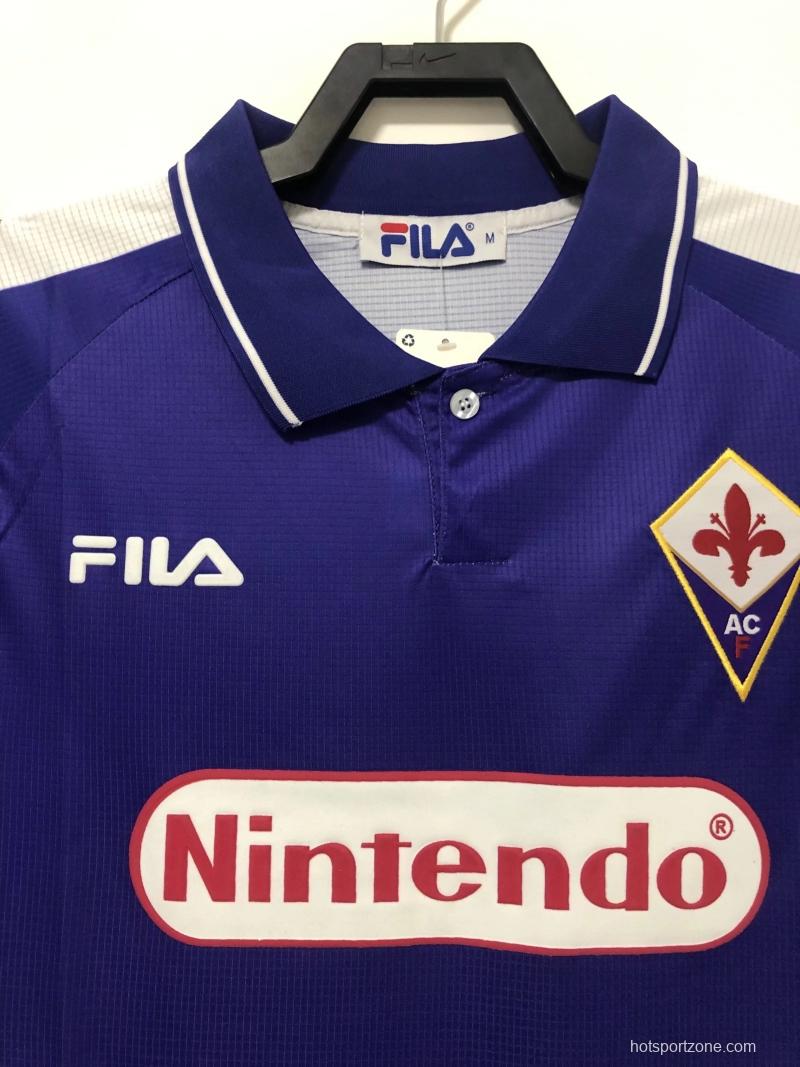 Retro 98/99 Fiorentina Home Soccer Jersey