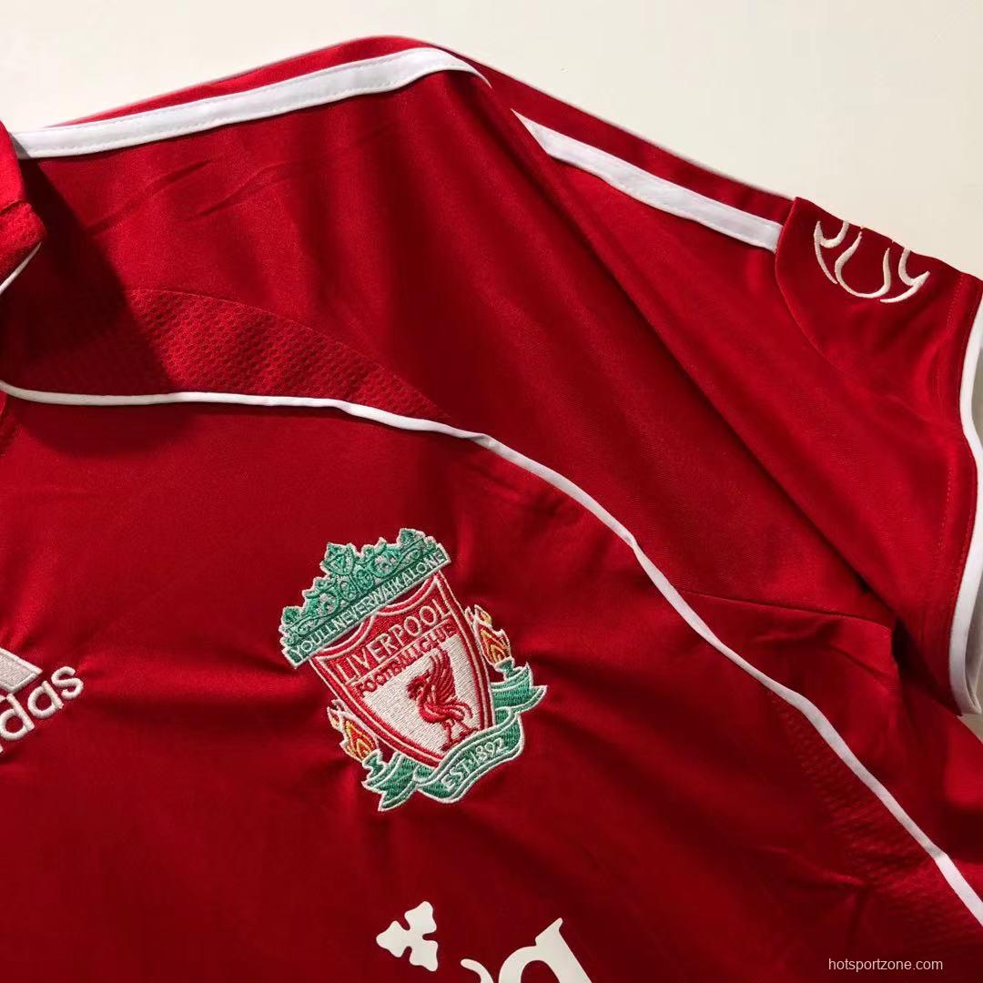 Retro 06/08 Liverpool Home Soccer Jersey