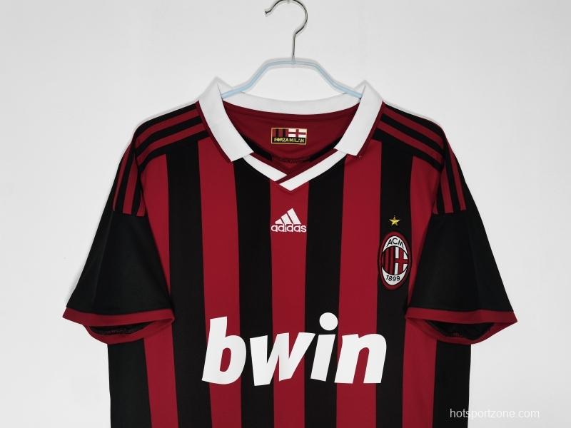 Retro 2009/10 AC Milan Home Soccer Jersey