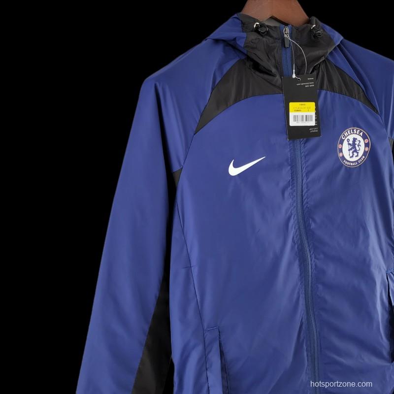 22/23 Chelsea Windbreaker Blue & Black