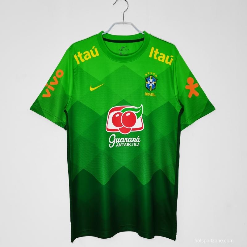 Retro 2020 Brazil Green Training Jersey