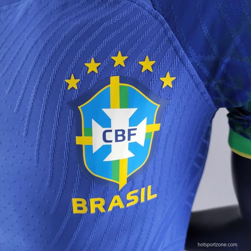 Player Version 2022 Brazil World Cup Jersey Away Soccer Jersey