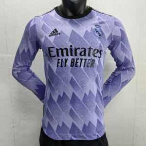 Player Version 22/23 Real Madrid Away Long Sleeve Soccer Jersey