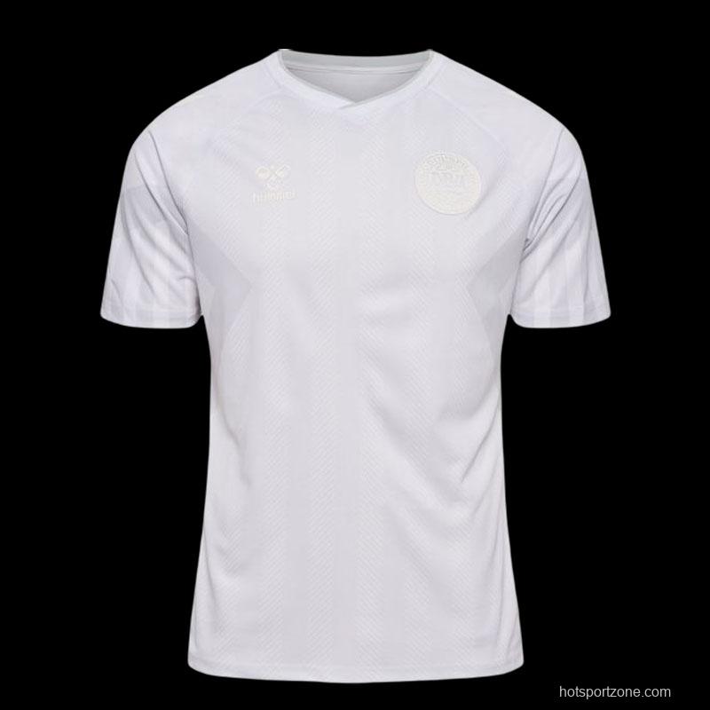 2022 Denmark Away White Jersey