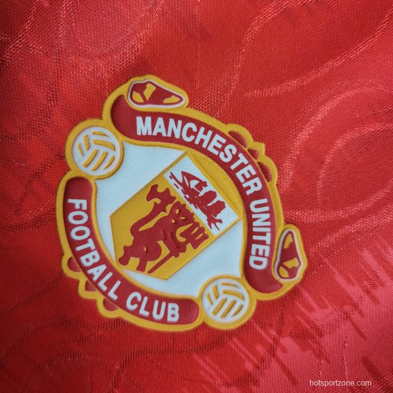 Retro 90/92 Manchester United Home Jersey