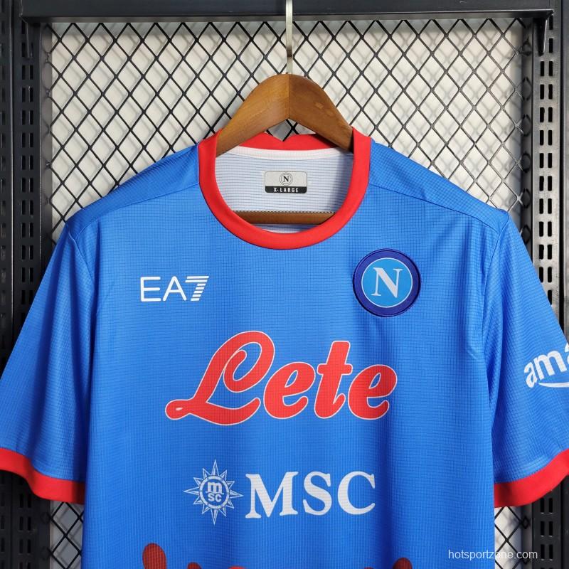 22-23 Napoli Christmas Special Version Blue Jersey