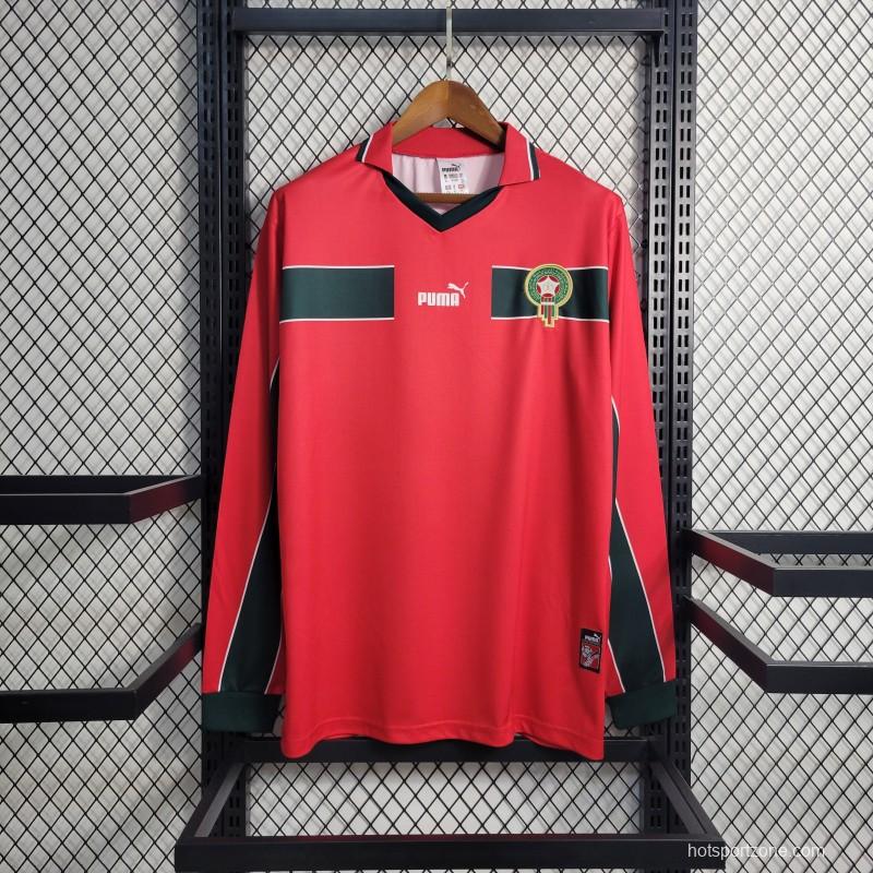 Retro Long-sleeved 1998 Morocco Third Red Jersey