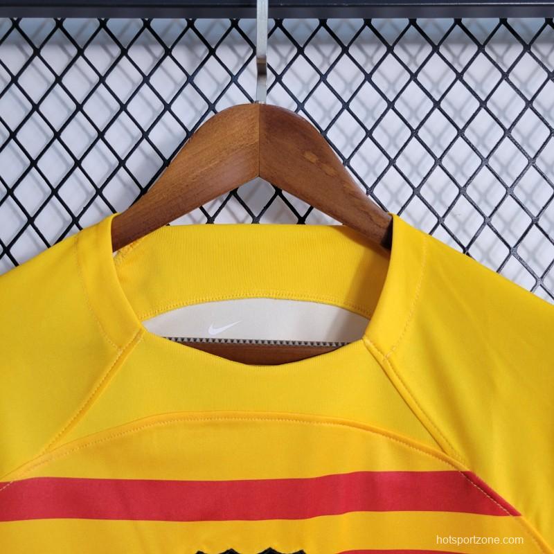 22/23  Barcelona Forth Yellow Long Sleeve Jersey