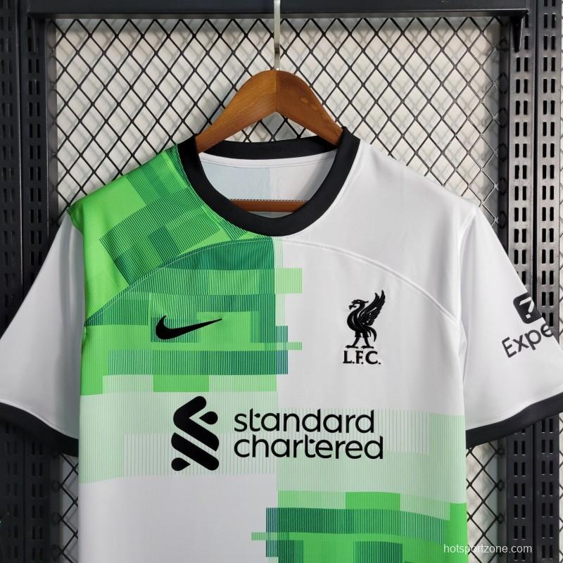 23-24 Liverpool Away White/Green Jersey
