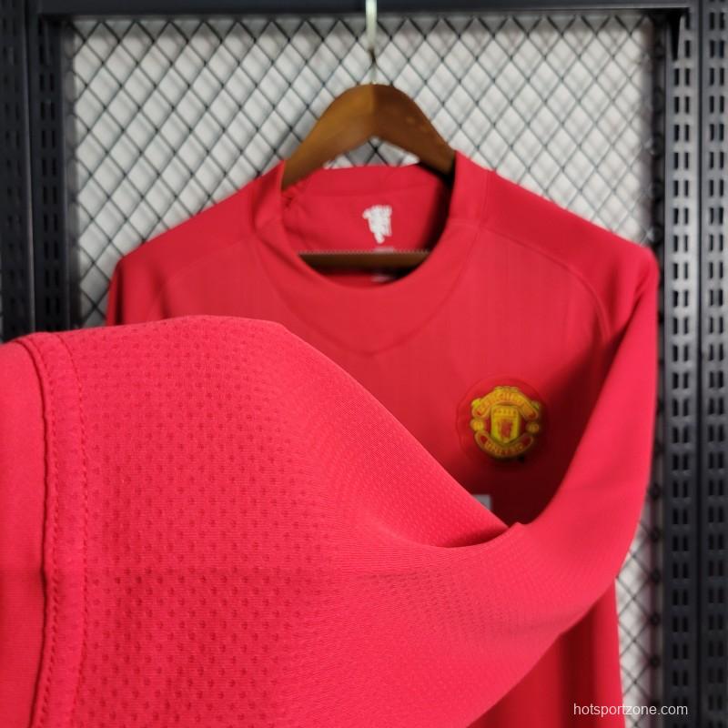 Retro Long Sleeve 07-08 Manchester United Champions League Version Home Jersey