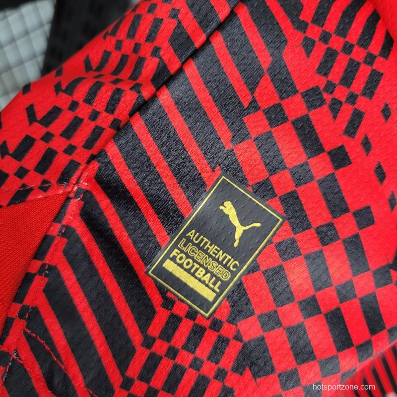 23-24 Kids AC Milan Forth Black/Red Jersey