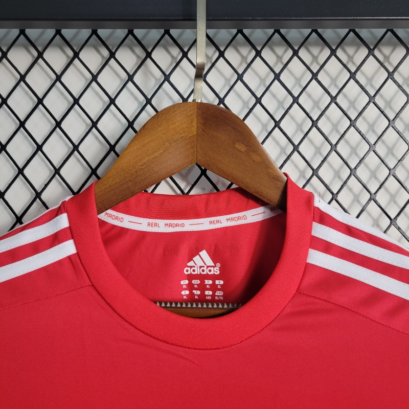 Retro Long Sleeve 11-12 Real Madrid Away Red Jersey