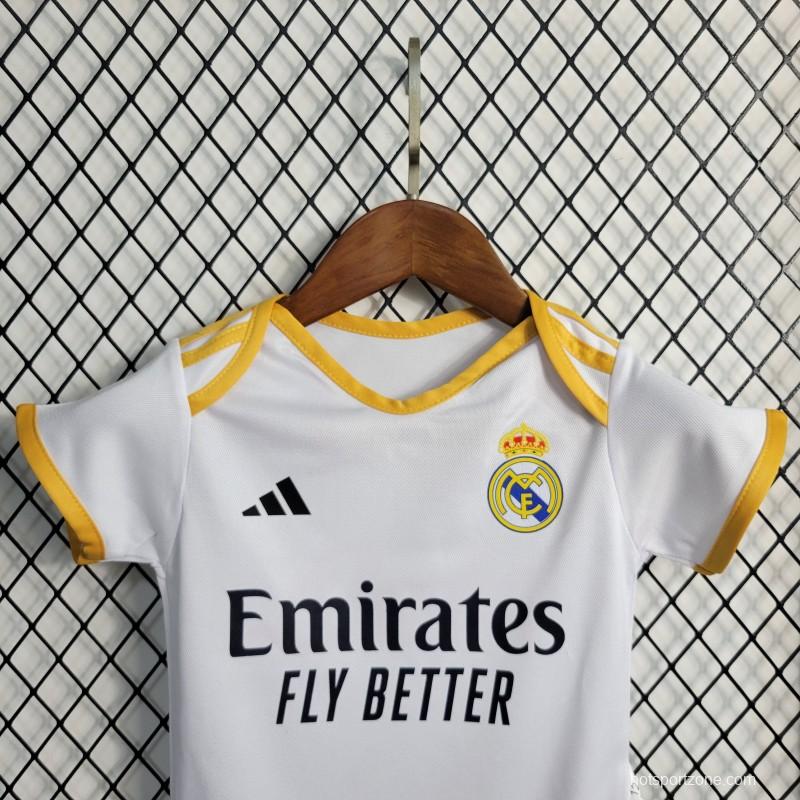 23-24 Baby Real Madrid Home Soccer Jersey Baby 6-18 Month