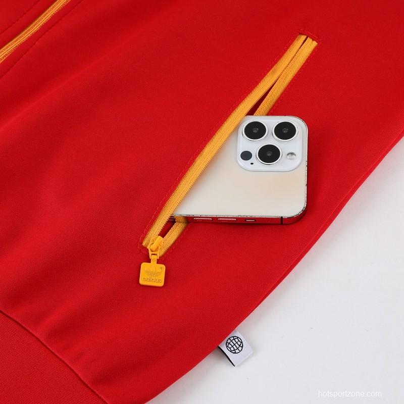 2023 Adidas Original Red Full Zipper Jacket +Pants