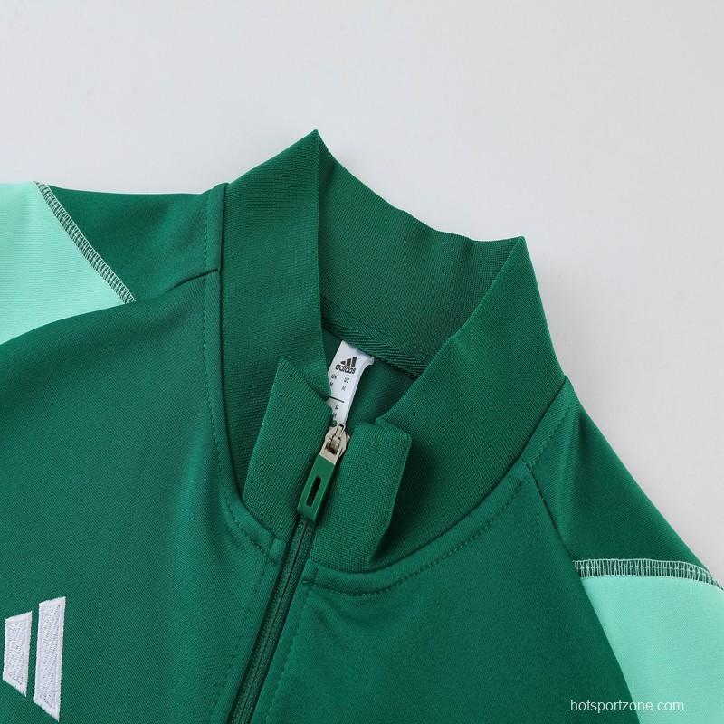 2023 Adidas Green Full Zipper Jacket +Pants