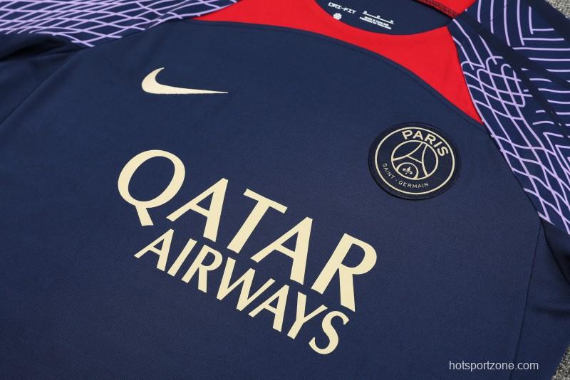 23-24 PSG Navy Short Sleeve+Shorts