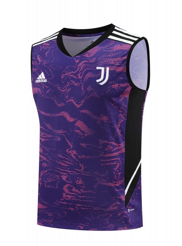 23-24 Juventus Purple Vest Jersey+Shorts