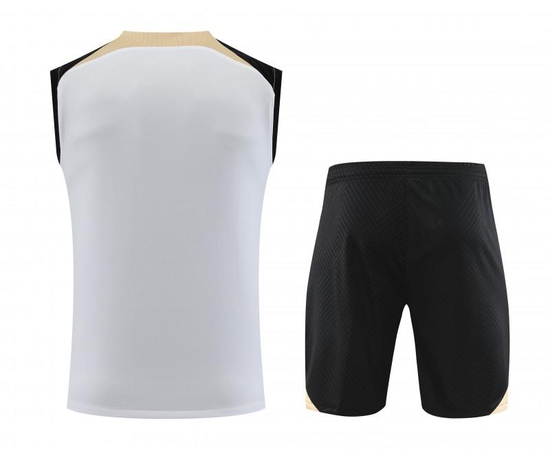23-24 Chelsea White Black Vest Jersey+Shorts
