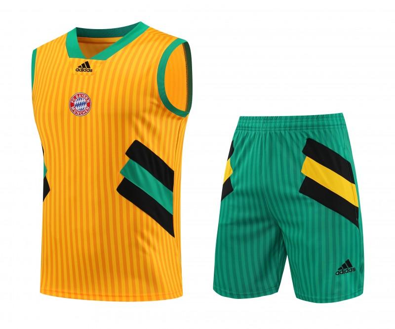 23-24 Bayern Munich Yellow Remake Icon Vest Jersey+Shorts