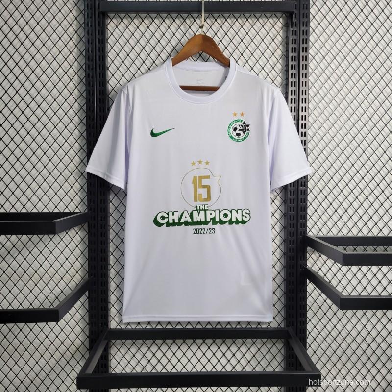 23-24 Maccabi Haifa White Champion Jersey