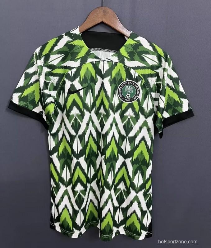 2023 Nigeria Training Jersey Green Special Jersey