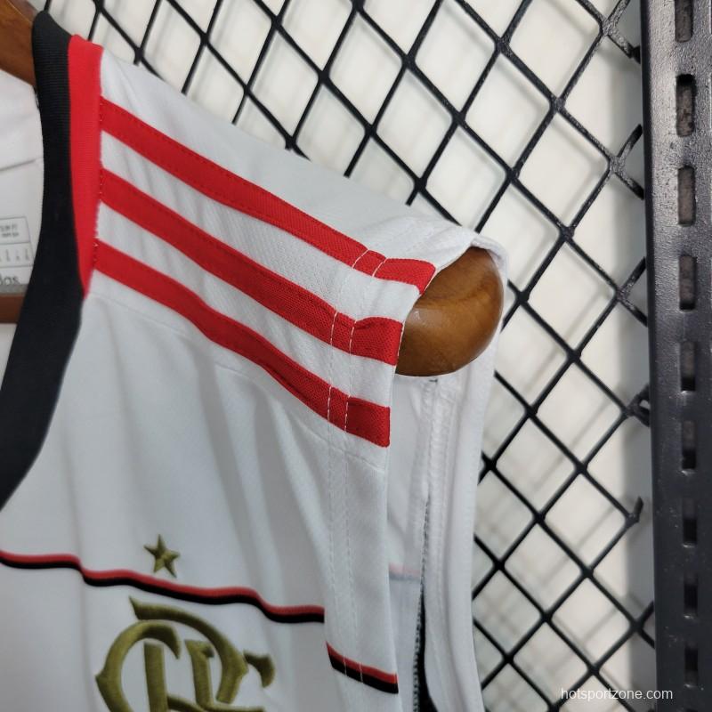 23-24 Flamengo White Away Vest Jersey