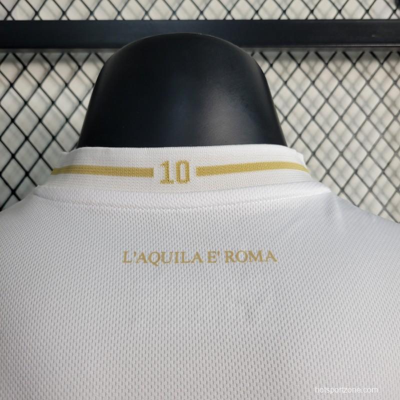 Player Version 23-24 Lazio White 10th Anniversary Edition Jersey