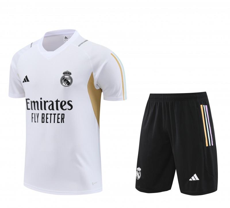 23 24 Real Madrid White Short Sleeve+Shorts