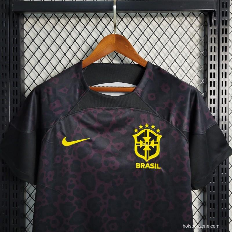 2023 Brazil Black Goalkeeper Jersey
