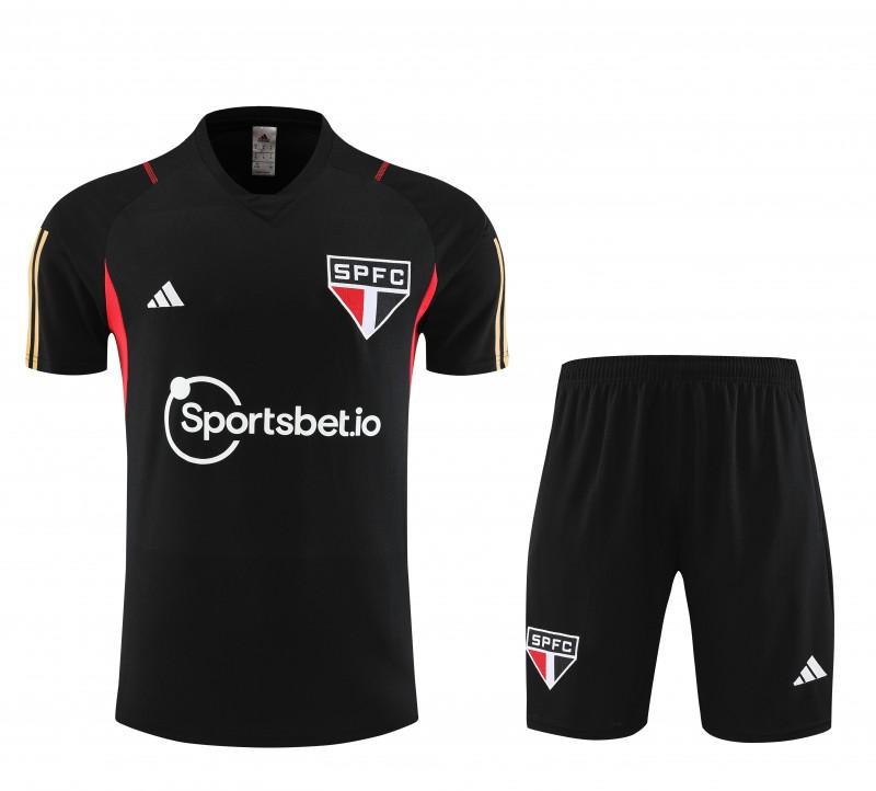 23/24 Sao Paulo Black Short Sleeve Jersey+Shorts