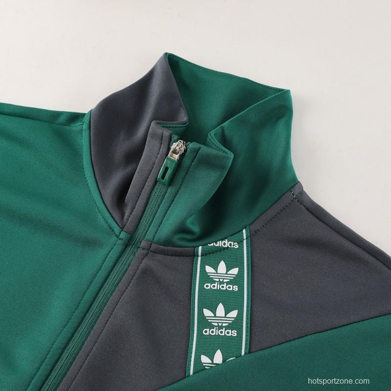 23/24 Adidas Original Green/Grey Full Zipper +Pants