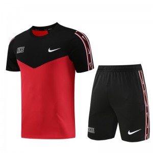 23/24 NIKE Black/Red Short Sleeve Jersey+Pants