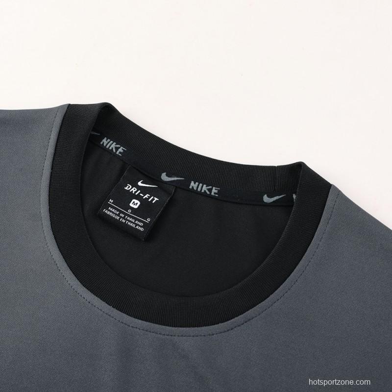 23/24 NIKE Black/Grey Short Sleeve Jersey+Pants