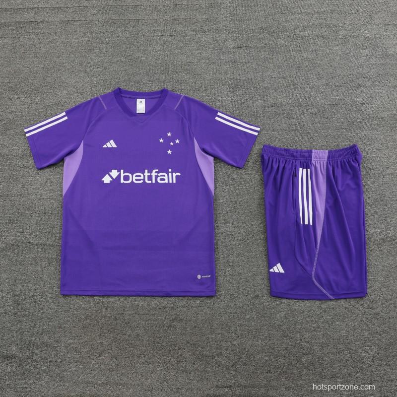 23/24 Cruzeiro Purple Short Sleeve Jersey+Shorts