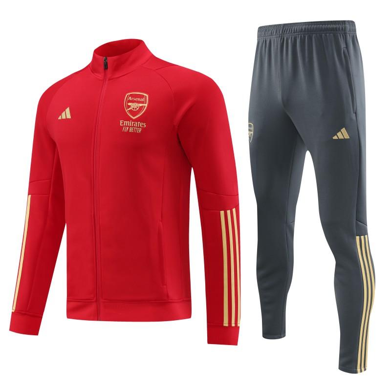 23/24 Arsenal Red Full Zipper Jacket+Pants