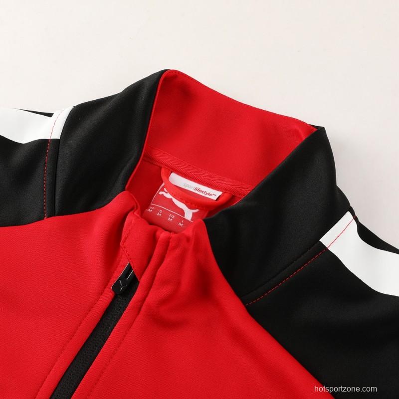 23/24 PUMA Black/Red Full Zipper Hooide Jacket+Pants