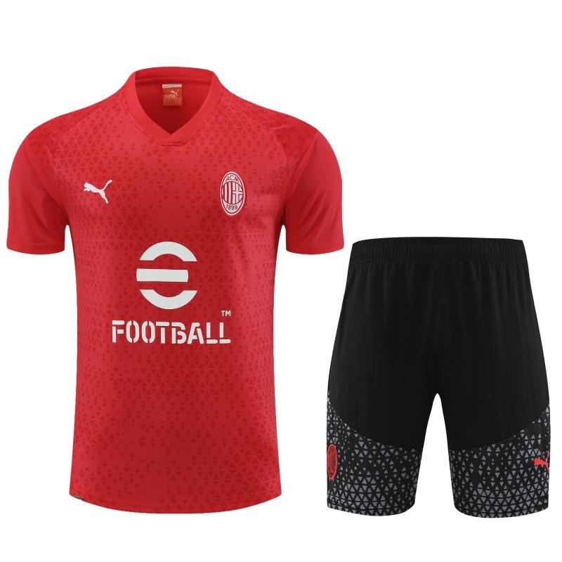 23 24 AC Milan Red Short Sleeve+Shorts