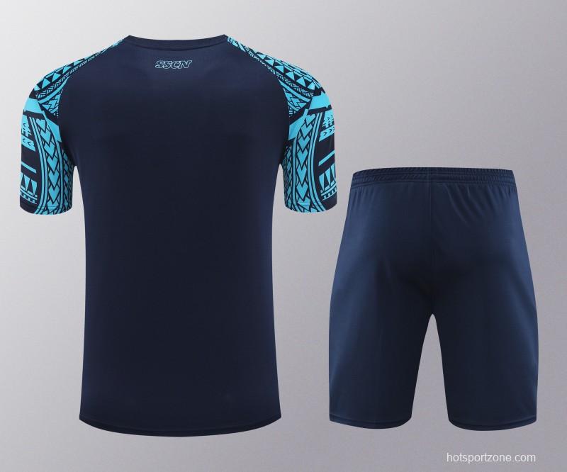 23/24 Napoli Navy/Blue Short Sleeve Jeresy+Shorts